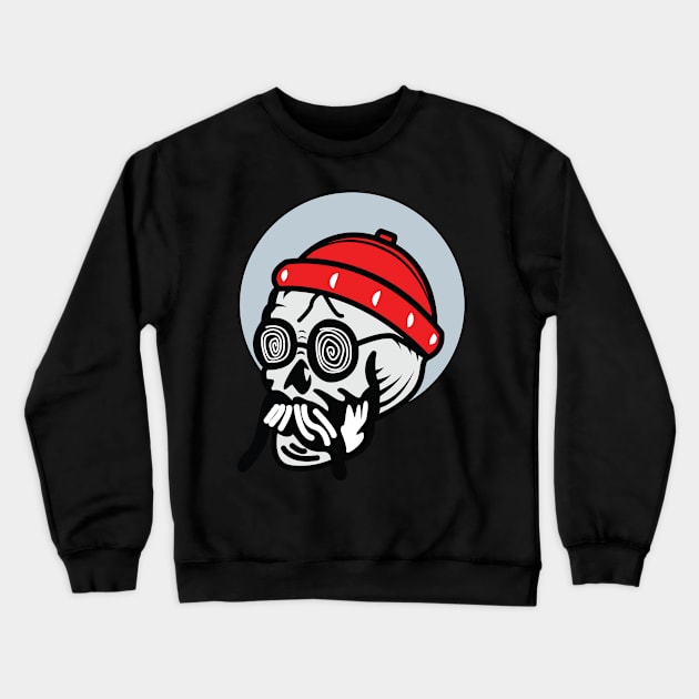 Old Man Skull Crewneck Sweatshirt by Riandrong's Printed Supply 